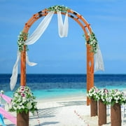 EAGLE PEAK Wood Arbor Garden Trellis Archway, Wedding Arch for Ceremony, Outdoor Wooden Pergola for Climbing Plant, 92 in, Natural