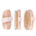 thumbnail image 4 of Natural Boar Bristles Dry Body Brush Wooden Oval Shower Bath Brushes Exfoliating, 4 of 8