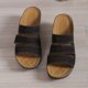 thumbnail image 4 of Amzcrzy Zapatos de mujer,Zapatos de mujer,Zapatillas de mujer, Sandalias informales de cuña para mujer, de color liso, de tacón bajo, ortopédicas, a la moda Sandalias Mujer Zapatillas De Casa, 4 of 9