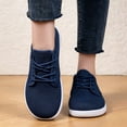 thumbnail image 2 of Womens Mesh Breathable Walking Shoes Comfortable Lightweight Running Wide Toe Outdoor Hiking Sneakers Dark Blue 6.5, 2 of 9