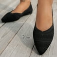 thumbnail image 7 of Miluxas Women's Ballet Flats Comfortable Casual Dressy Shoes,Work Flats office Shoes Summer and Fall Trendy Knitted Breathable Pointed Toe Flats Black 8.5(41), 7 of 7