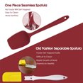 thumbnail image 3 of Silicone Spatula 4-piece Set, High Heat-Resistant Spatulas, Non-Stick Rubber with Cooking/Baking Utensil Set of 4 RED, 3 of 8