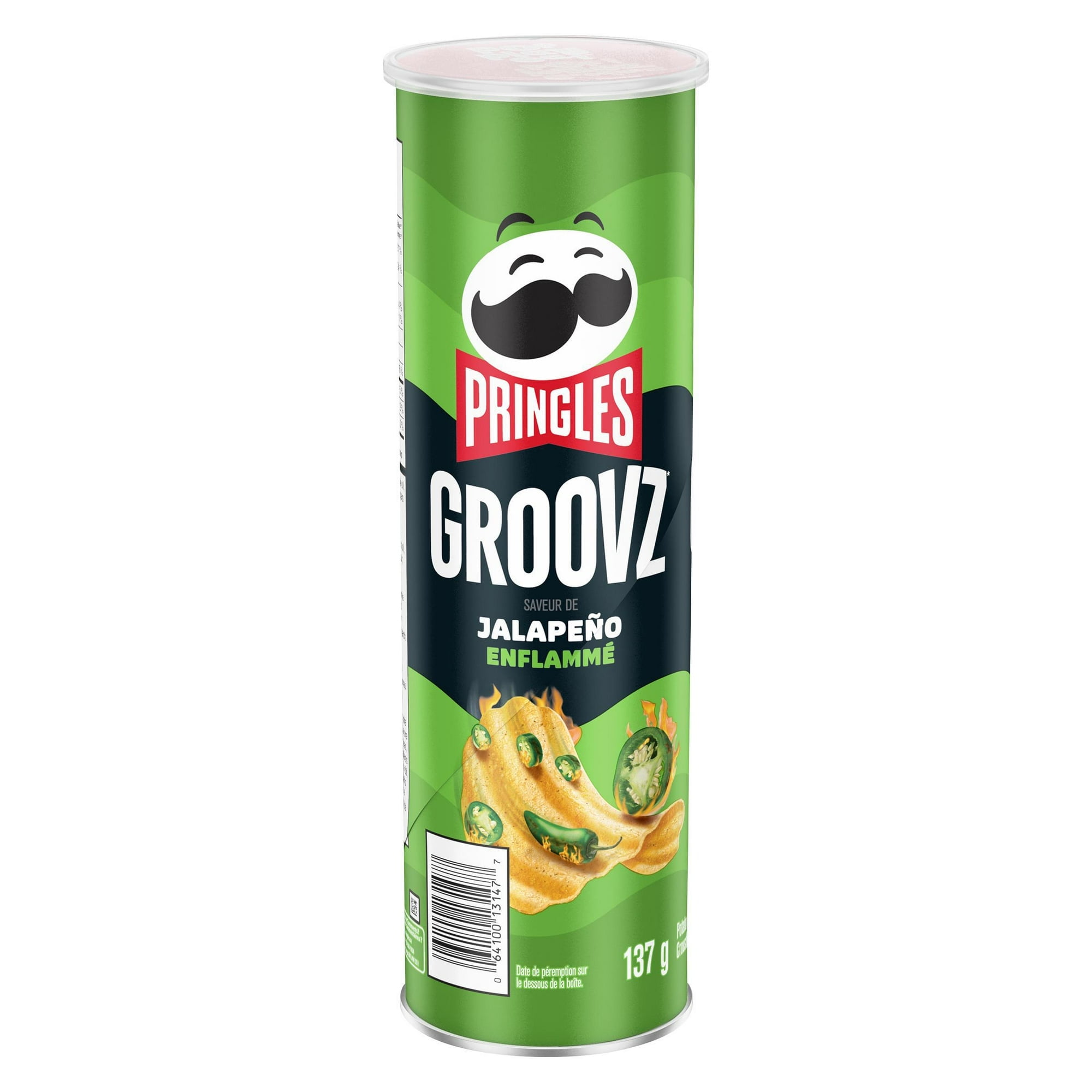 Croustilles Pringles Groovz Saveur de jalapeño enflammé, 137 g