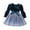 Blue, variant on KYAIGUO Baby Toddler Silk Velvet Dress for Girls,Kids Long Sleeved Princess Mesh Skirt Tutu Tulle Onesies Bow Dress for 1-7Y