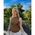 thumbnail image 2 of Women's 2 Piece Bodysuits Sexy Ribbed Sleeveless High Neck Tank Tops Bodysuits, 2 of 3