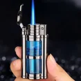 thumbnail image 3 of Retro Metal Transparent Fuel Container Torch Windproof Butane Gas Lighter Gift for Men Cigarette Accessories Cigar Lighter Smoking Lighter, 3 of 5