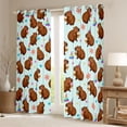 thumbnail image 2 of Manfei Kawaii Capybara Blackout Curtains Set of 2 (52x84 Each) for Preppy Child,Happy Birthday Window Curtains,Cartoon Animal Wildlife Curtains and Drapes,Lightweight Room Decor, 2 of 6