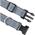 thumbnail image 2 of Fovien Reflective Dog Collar,Solid Simple Color Classic Collar,Soft Padded Breathable Nylon Pet Collar, Adjustable for Puppy and Small Dogs Gray S, 2 of 6