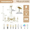 thumbnail image 4 of Farmhouse 6-Light 33" French Country Crystal Chandelier Gold, 4 of 5