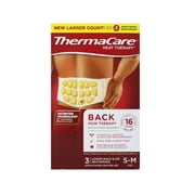 ThermaCare Back Pain Therapy Lower Back & Hip Small/Medium Pain Relief Heat Wraps, 3 Count - 4 Pack