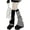 Grey Black, variant on Women's Star Print Knitted Reversible Leg Warmer Y2K Socks