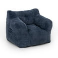 thumbnail image 5 of Pamapic Blue Bean Bag Chair with Corduroy Cover and Armrests, Lazy Sofa for Living Room, 5 of 7