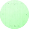 thumbnail image 1 of Ahgly Company Indoor Round Solid Emerald Green Modern Area Rugs, 6' Round, 1 of 4