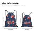 thumbnail image 5 of Yiaed Fire Truck 1 Print Drawstring Bags Drawstring Backpack Bulk String Back Pack Gym Sport Bag-Small, 5 of 5