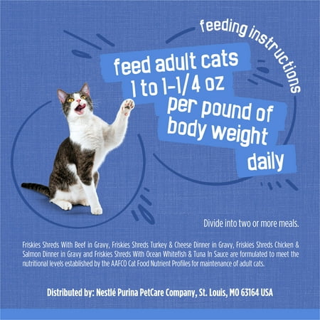 Purina Friskies Shreds Gravy Variety Pack, Wet Cat Food, 5.5 oz Cans, 40 Pack - Image 5