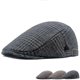 thumbnail image 2 of Boina a cuadros para hombre, gorra británica, gorra gruesa y cálida para otoño e invierno, estilo Newsboy., 2 of 5