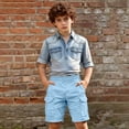 thumbnail image 2 of Ruyang Boys Cargo Shorts Summer Outdoor Quick Dry Hiking Shorts Casual Lightweight Athletic Shorts with Pockets, 2 of 8