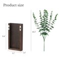 thumbnail image 2 of 2 Pack Wood Wall Planter Vase with Artificial Eucalyptus Farmhouse Wall Hanging Decor Pocket Planter for Indoor Fake Plants Greenery Flowers, Livingroom Bedroom Kitchen Home Office Decoration, Brown, 2 of 6