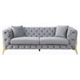 thumbnail image 2 of ACME Jelanea Sofa with 2 Pillows in Gray and Gold, 2 of 6