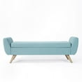 thumbnail image 5 of HomePop Modern Storage Bench, 60"W x 18"D x 21"H, French Blue, 5 of 12