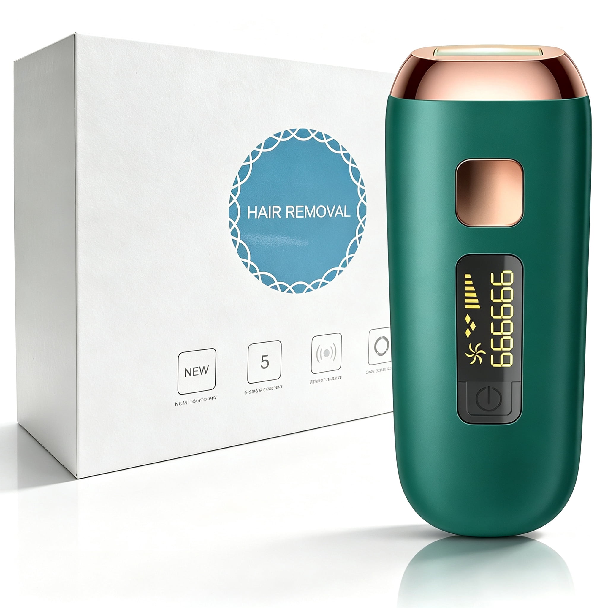 ほぼ新品★美品★BoSidin 脱毛器 Hair Removal Device BOSIDIN, IPL Laser Hair Removal Device, 6 Modes, 5 Flash Heads