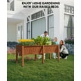 thumbnail image 7 of RIEDHOFF 72x26x30in Raised Garden Bed with Legs-Wooden Elevated Raised Garden Beds Outdoor for Growing Vegetables and Herbs-Big Sturdy Standing Garden Bed Planter Box-Enhanced Depth,Acorn Brown, 7 of 7