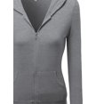 thumbnail image 3 of FashionOutfit Women's Cotton Spandex Basic Casual Zip Up Thermal Hooded Jacket, 3 of 3