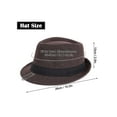 thumbnail image 4 of Spencer Classic 20s Trilby Fedora Hat for Men Felt Short Brim Fedora Panama Hat with Black Band Casual Jazz Cap Manhattan, Brown, 4 of 9