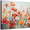 Flowers, variant on Wildflower Wall Art Colorful Floral Pictures Framed Printed Art for Bathroom Nature Botanical Canvas Prints Poster Modern Abstract Flowers Painting Artwork Living Room Bedroom Home Decorations