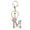 M, variant on Fashion Diamond Encrusted Metal Letter Jewelry Foreign Trade Alloy Flash Diamond 26 English Letter Keychains Bag Accessories