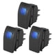 thumbnail image 1 of 3 Piezas Interior Basculante Interruptor 4 Pasadores Azul LED Luz 20A 12V para Coches Unique Bargains Interior Basculante Interruptor, 1 of 8
