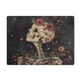 thumbnail image 5 of Yayeee Area Rugs for Living Room 6.7'x4.8' Indoor Non Slip Washable Bedroom Carpet, Skeleton with Flowers Pattern, 5 of 5