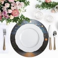 thumbnail image 4 of Ryvnso Cat Polka Dots on Nighte Round Plate Mats Dining Table Placemat Set of 4 for Holiday Decoration, 4 of 7