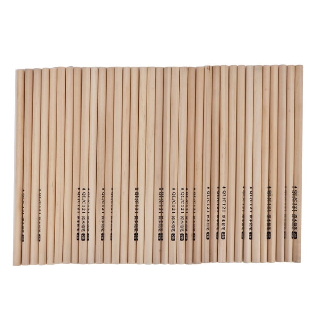 50PCS Environmental Protection Wooden HB 2B Pencil Graphite Writing Pencil(2B Triangular Rod)