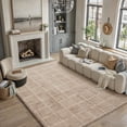 thumbnail image 2 of BERTHMEER 8'x10' Large Shag Area Rugs for Living Room Bedroom Dining Room Office Farmhouse Modern Checkered Contemporary Plush Soft Carpets Indoor Fuzzy Fluffy Washable Rugs, Beige, 2 of 2