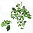 thumbnail image 1 of Decoración de pared verde artificial, flores de plástico, fácil de instalar, decoración moderna para el hogar, para sala de estar, planta artificial decorativa, decoración de pared, 1 of 1