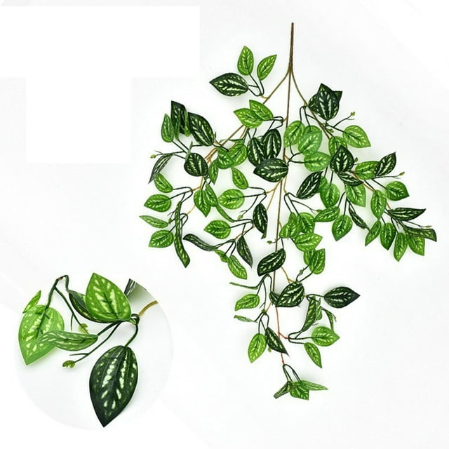 Decoración de pared verde artificial, flores de plástico, fácil de instalar, decoración moderna para el hogar, para sala de estar, planta artificial decorativa, decoración de pared