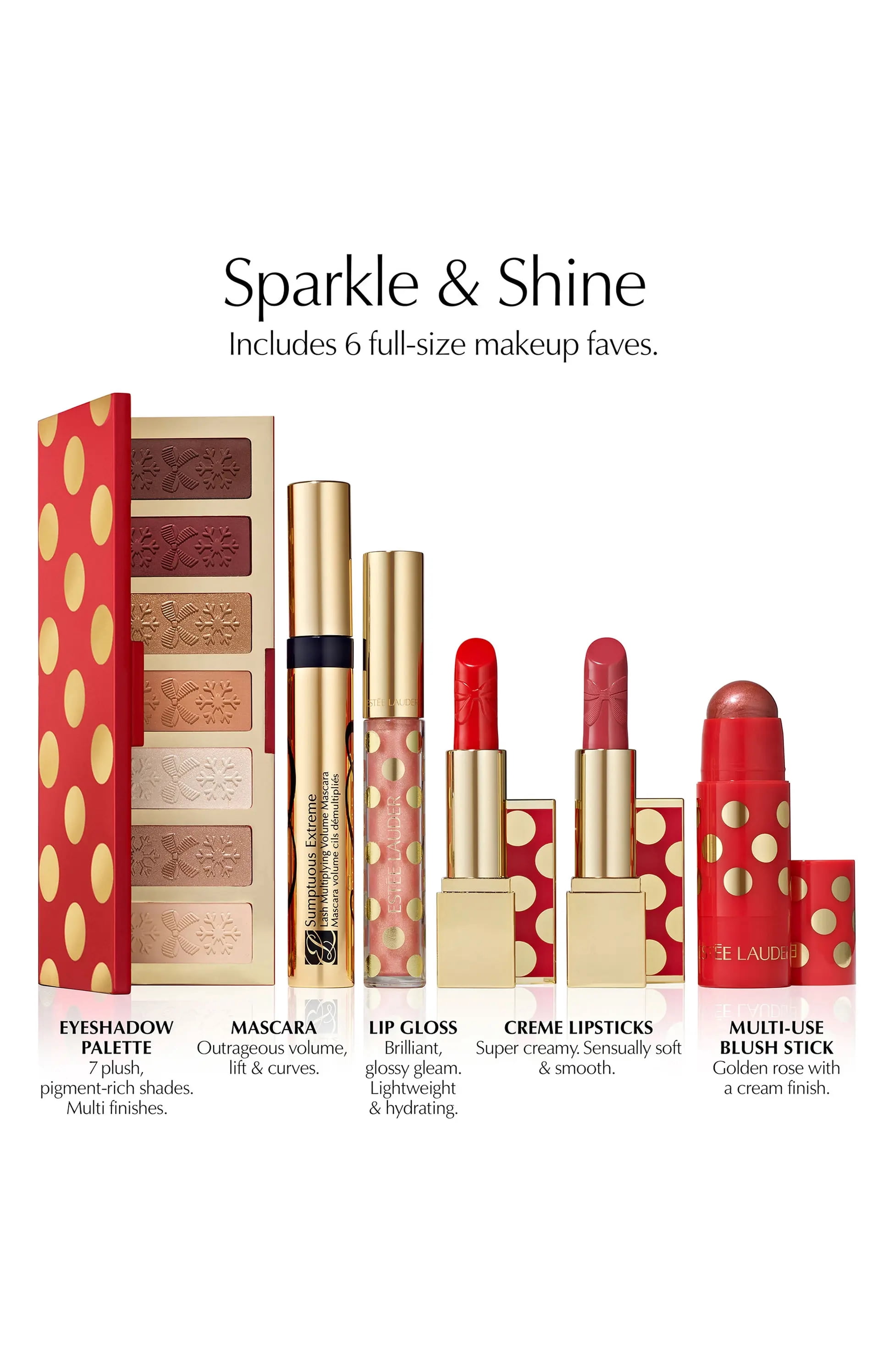 Estée Lauder Holiday Blockbuster Cool (WARM) Skin Care & Makeup Gift Set with 9 Full-Size Favorites & 2 Deluxe Travel Sizes