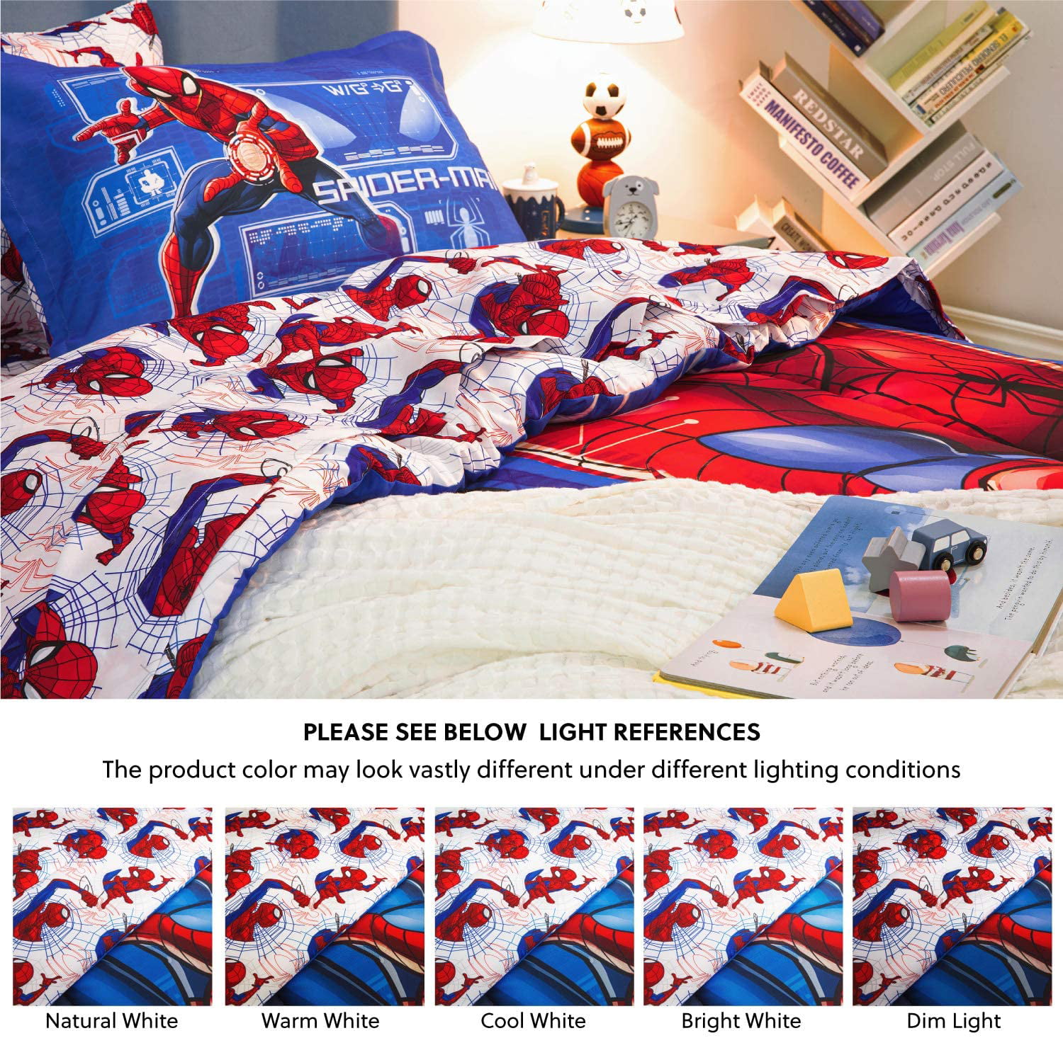 Details about   New Marvel Spiderman Twin Bed Sheet set for kids with Reversible Comforter-5pcs 