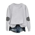 thumbnail image 5 of Rotm Women Christmas Sweater : Merry Christmas T Shirts Long Sleeve Christmas Tree Shirt Xmas Gift Blouse Tee Tops(Light Gray,M), 5 of 5