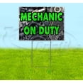 thumbnail image 1 of Mechanic On Duty (18" x 24") Yard Sign, Includes Metal Step Stake, 1 of 6