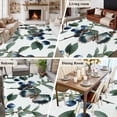 thumbnail image 5 of 6'x9' Area Rugs, Blueberry Spring Leaves Indoor Outdoor Area Rug for Living Room Bedroom, Farmhouse Botanical Branches Washable Bathroom Rugs Kitchen Floor Carpet Mats Home Decor Aesthetic, 5 of 8