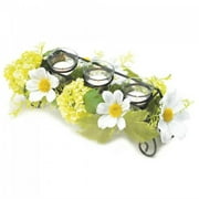 Accent Plus Blooming Faux Daisy Candleholder