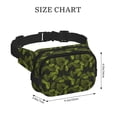 thumbnail image 4 of Honeii Tropical Palm Leaves Fern Leaf Print Square Double Layer Waist Bag,Waist Belt Bag Fashion Fanny Women and Men,For Travel Running Hiking Walking, 4 of 9