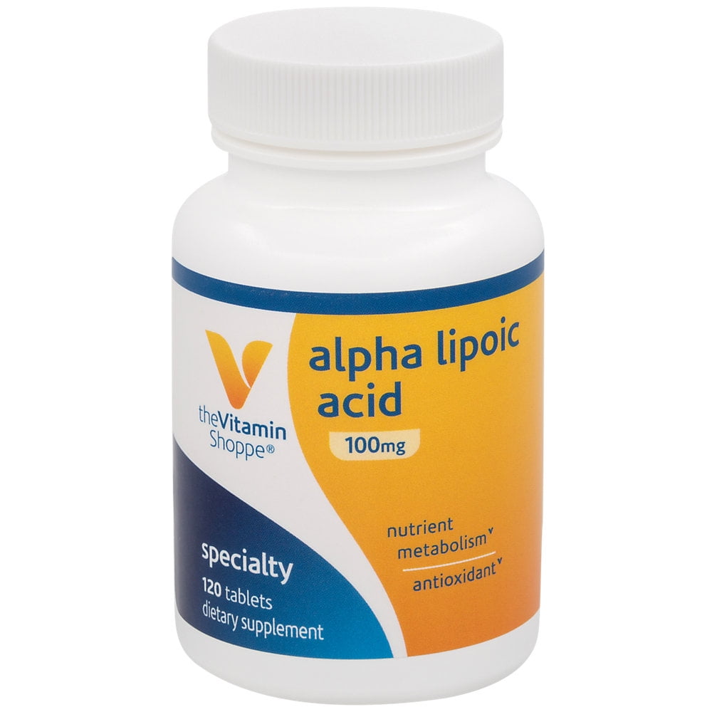 Alpha Lipoic Acid 100mg, Natural Antioxidant Formula to Support Glucose