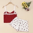 thumbnail image 7 of BRICH Women's Cute 2 Piece Pajama Sets Ruffle Cami Top and Shorts Sleepwear Set XL, 7 of 7