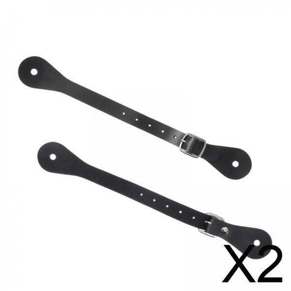 2xSpur Straps Juego De 2 Correas Para Para Equitación Ecuestre Al Aire Libre Negro