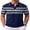 Blue With Gray Stripes, variant on Men Knitting Polo Shirts Crochet Short Sleeve Polo Sweater Waffle Textured Collared Summer Shirts