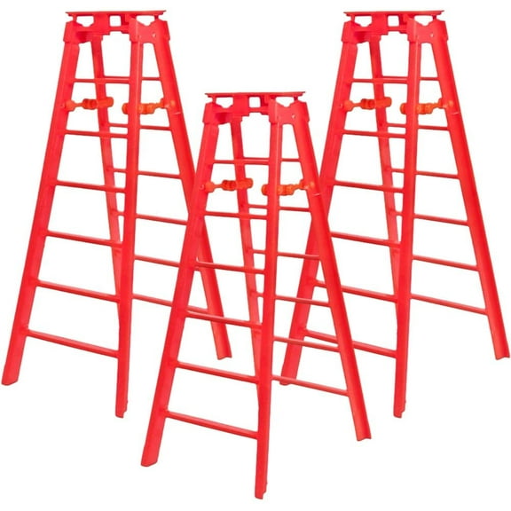Set of 3 Red Ladders for WWE & AEW Wrestling Action Figures