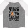 thumbnail image 4 of Inktastic Multiple Sclerosis Awareness Strength Courage and Support Boys or Girls Long Sleeve Baby Bodysuit, 4 of 5